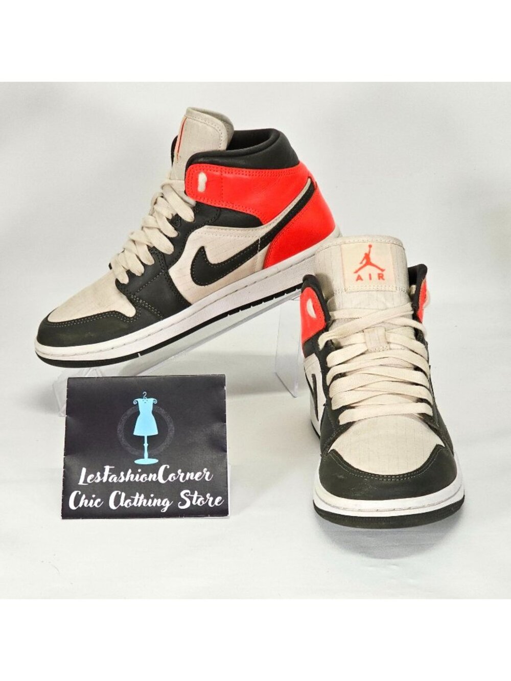 Nike Air Jordan 1 Mid SE Light Orewood Brown Sneakers Leather Size 6.5 Young 010